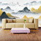 Japanese wall art Self adhesive mural Abstract wallpaper Minimalist wall decor Peel and stick wallpaper removable wallpaper Bedroom decor