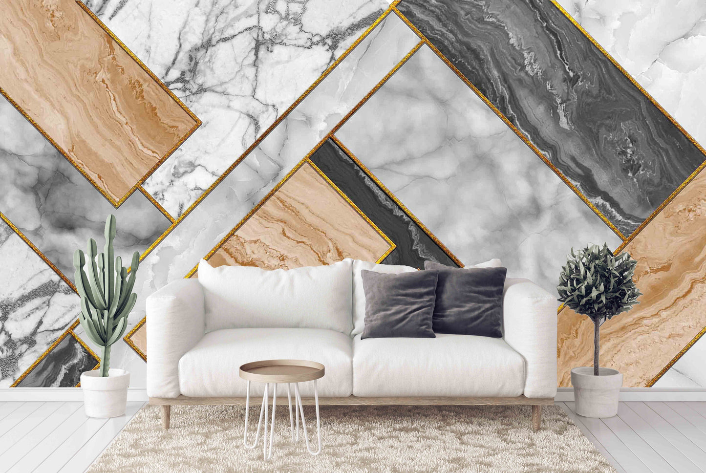 Marble Geometric Abstract Peel and stick removable wallpaper 3d wall mural decoration kitchen bedroom living room wall decor canvas vinyl