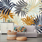 Large floral wallpaper Flower wall backdrop Peel and Stick wall mural Herb prints wall art Removable wallpaper Bedroom wall decoration