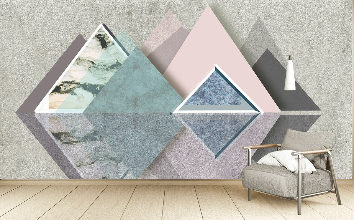 Geometric wallpaper Temporary wallpaper 3d wall mural Abstract wallpaper Peel and stick wallpaper Self adhesive mural removable wallpaper