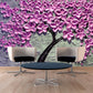 3d wall muralr Sakura blossoms wallpaper, Flowers Peel&stick wallpaper Large flower wall sticker Dathroom wall decor removable wall decal