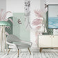Tropical leaf wallpaper peel and stick wall mural, vinyl wallpaper, modern botanical wallpaper, banana leaf mural